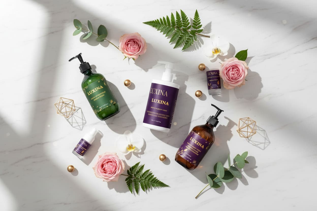 Natural beauty skincare products from LUXINA