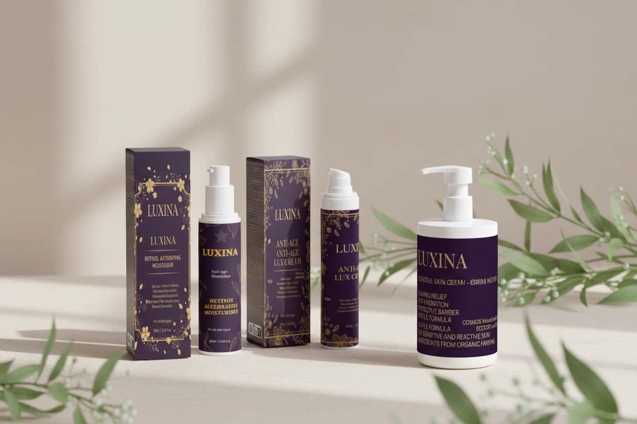Face care products from LUXINA, featuring natural ingredients for youthful and radiant skin.