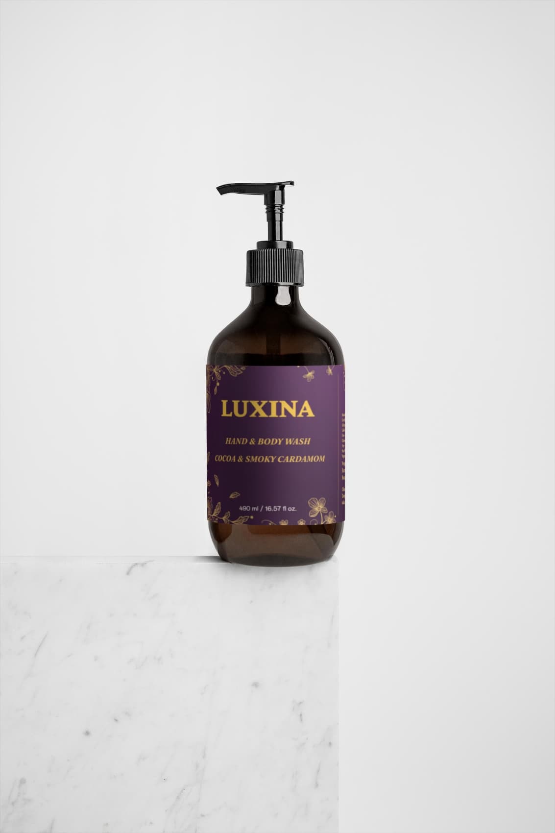 LUXINA ginger body wash - COSMOS Natural certified hand and body wash