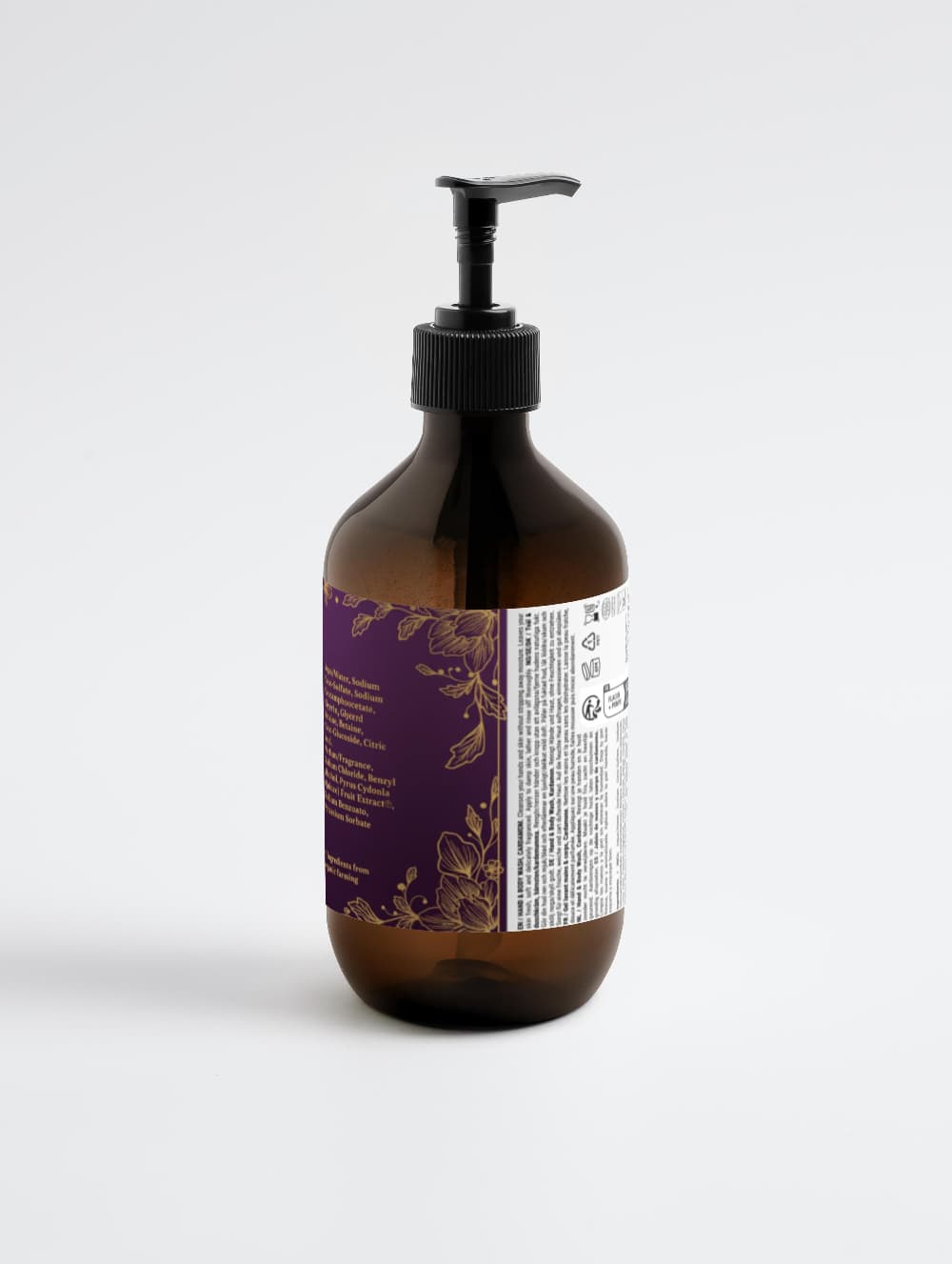 LUXINA ginger body wash - natural cleanser with smoky cardamom