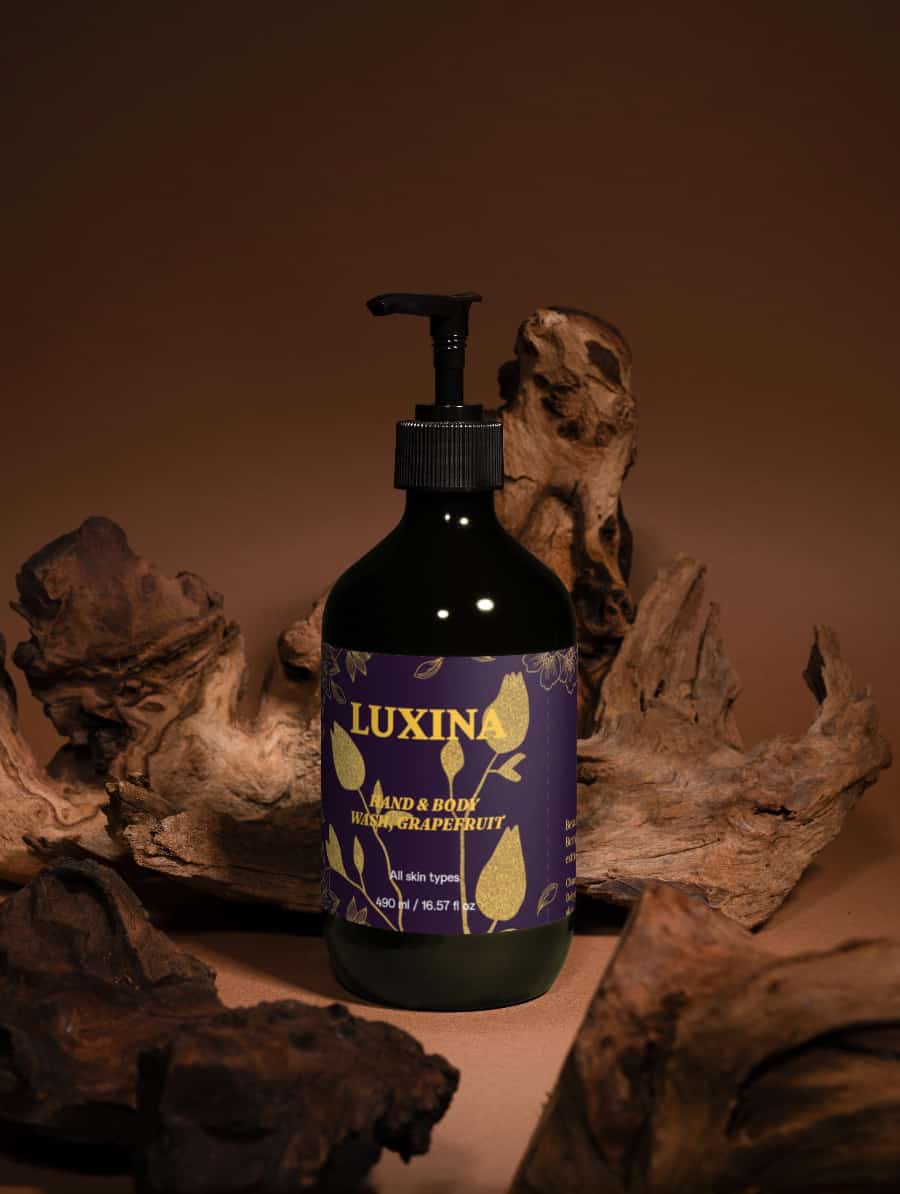 LUXINA grapefruit body wash - uplifting citrus body cleanser