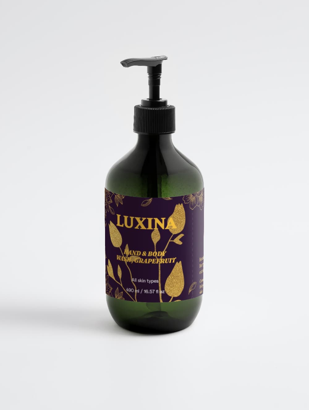 LUXINA grapefruit body wash - COSMOS Natural certified hand and body wash