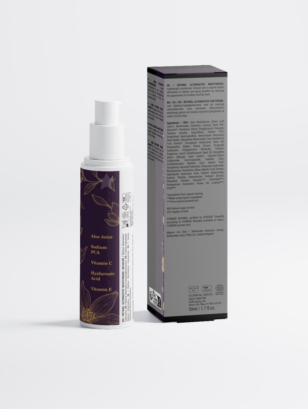 LUXINA bakuchiol moisturizer - gentle wrinkle reduction formula