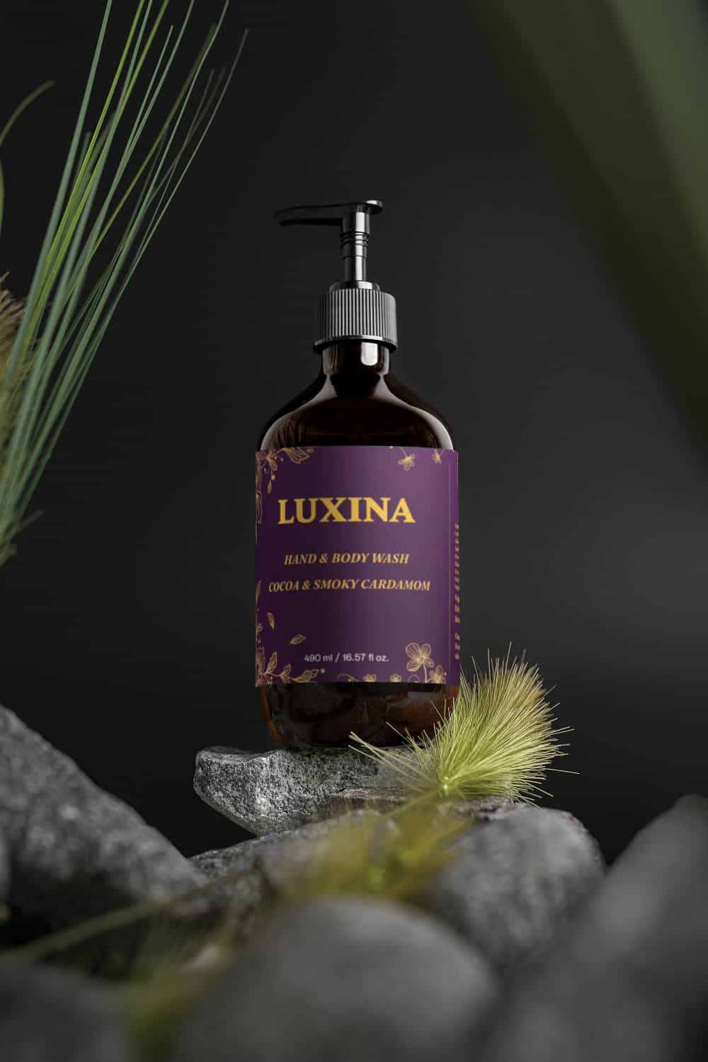 LUXINA ginger body wash - energizing aromatic body cleanser