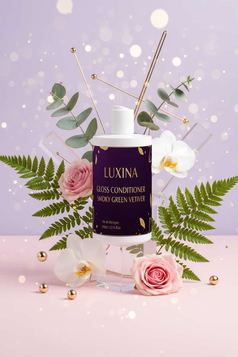 LUXINA glossing conditioner - shine-enhancing treatment with smoky green vetiver
