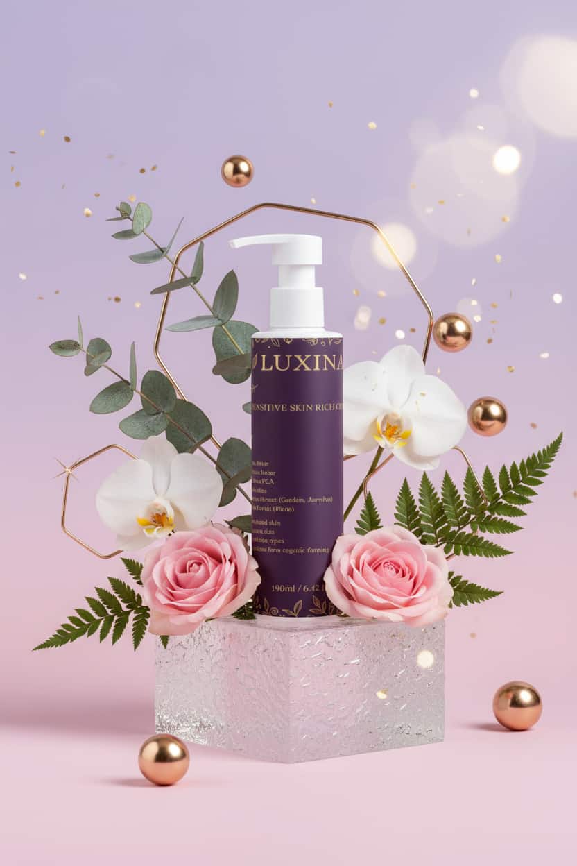 LUXINA sensitive skin cream - gentle nourishing body moisturiser for delicate skin